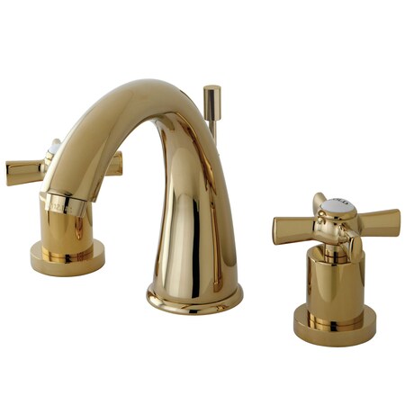 Kingston Brass 8" Widespread Bathroom Faucet, Polished Brass KS2962ZX
